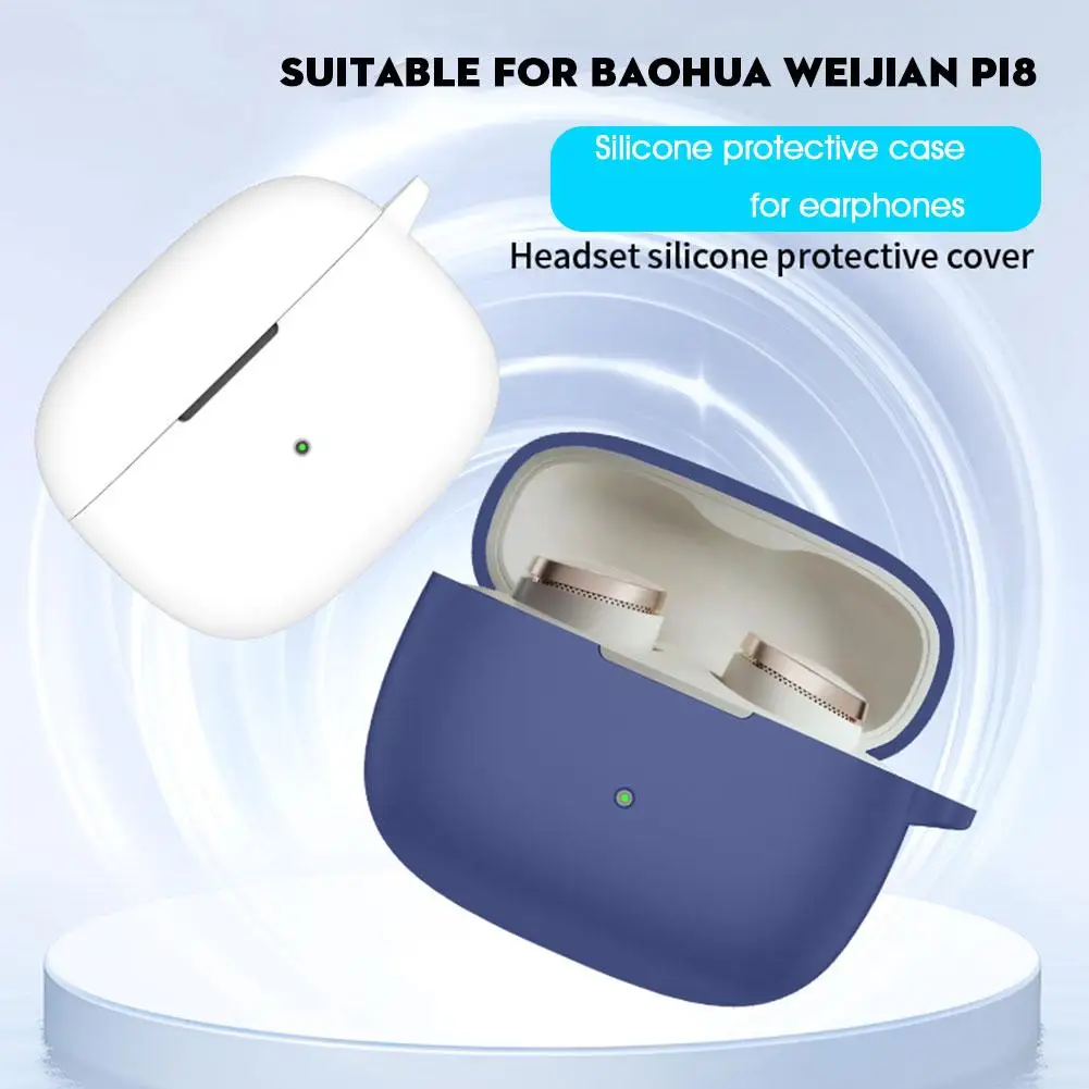 Silicone Earphone Case Cover For Bowah Weijian Pi8 Soft Wireless Headphone Charging Box Protective Sleeve Headphone Accessories