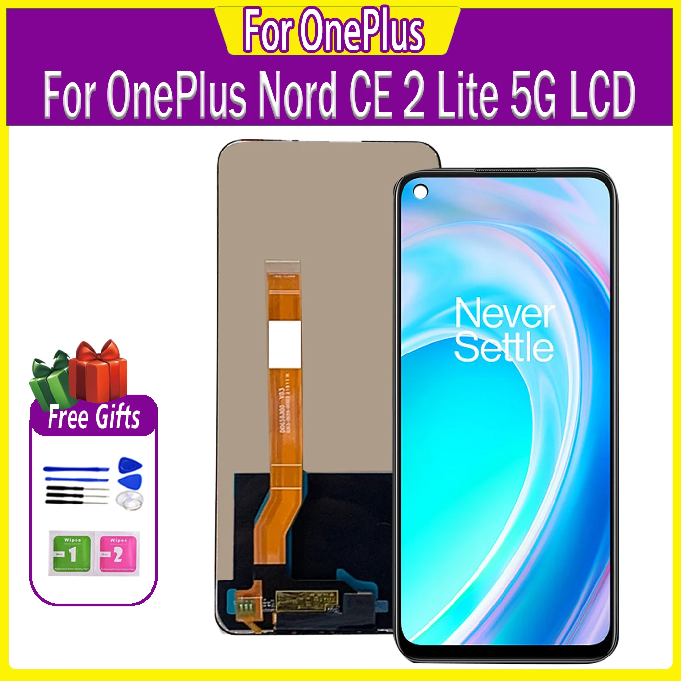 High quality Display For OnePlus Nord CE 2 Lite 5G CPH2381 CPH2409 Screen Touch For OnePlus Nord CE2 Lite LCD Frame Digitizer