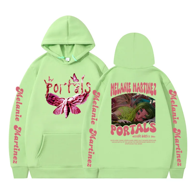 الجديد في هوديس وبلوزات ميلاني مارتينيز بوابات هوديي للرجال والنساء الهيب هوب البلوز Harajuku Y2K معاطف #5