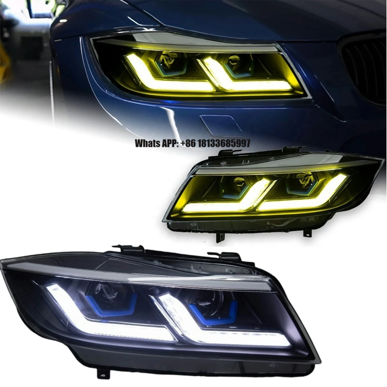 

For BMW E90 Headlights (LED) 2005 2006 2007 2008 2009 2010 2011 2012. 320i, 318i, 330i. BMW E90 M3.