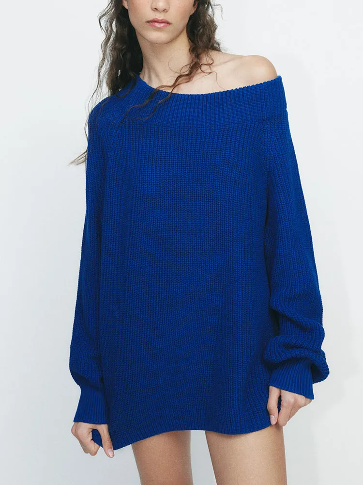 

Spring New Arrival Women's Pure Color Flat Needle Knitwear round Ne Long Sve Simple Versatile Loose Fit Comfortable Crew...