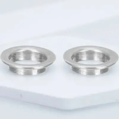 

2pcs Flute Pad Cup Sleeves Nickel Plated Brass Open Hole Replacement Parts Accessories Instrument Attachments