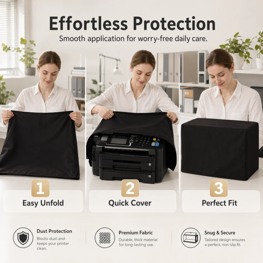 Printer Protector Case, Universal Dust Cover, Fits HP Pro 8610, Epson, Canon, Brother Models