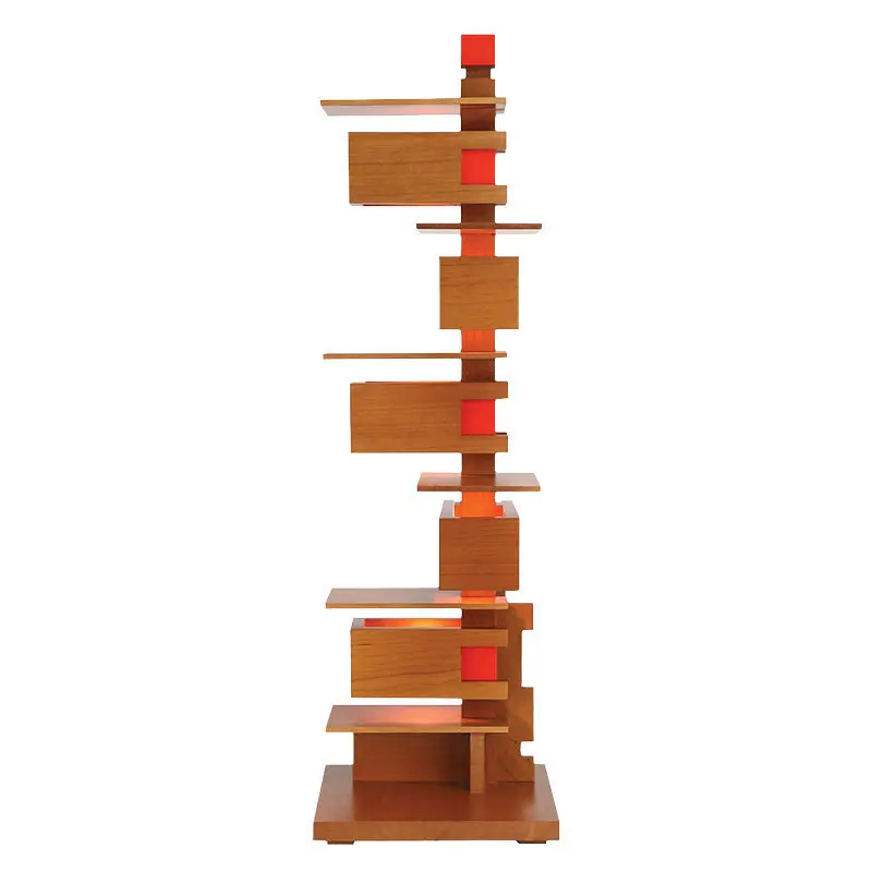 Living room decorative ornament floor lamp designer artistic creativity personality high sense imitation wood grain villa retro