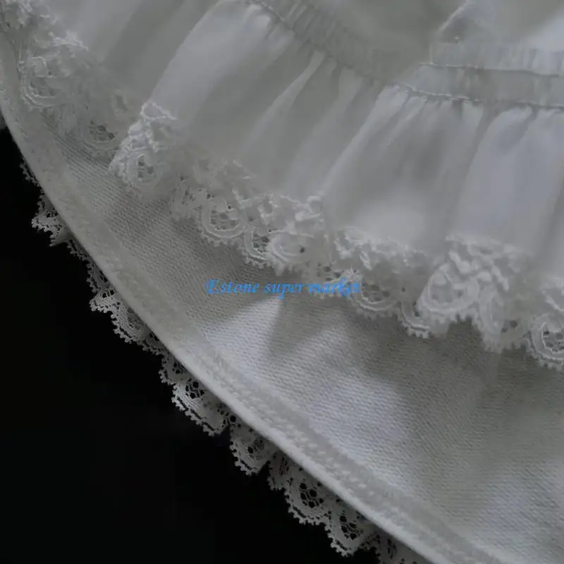 

090B Breathable Lace Skirt for Girls Comfortable Stretchable Waistband Practical Machine Washable for Active Kids