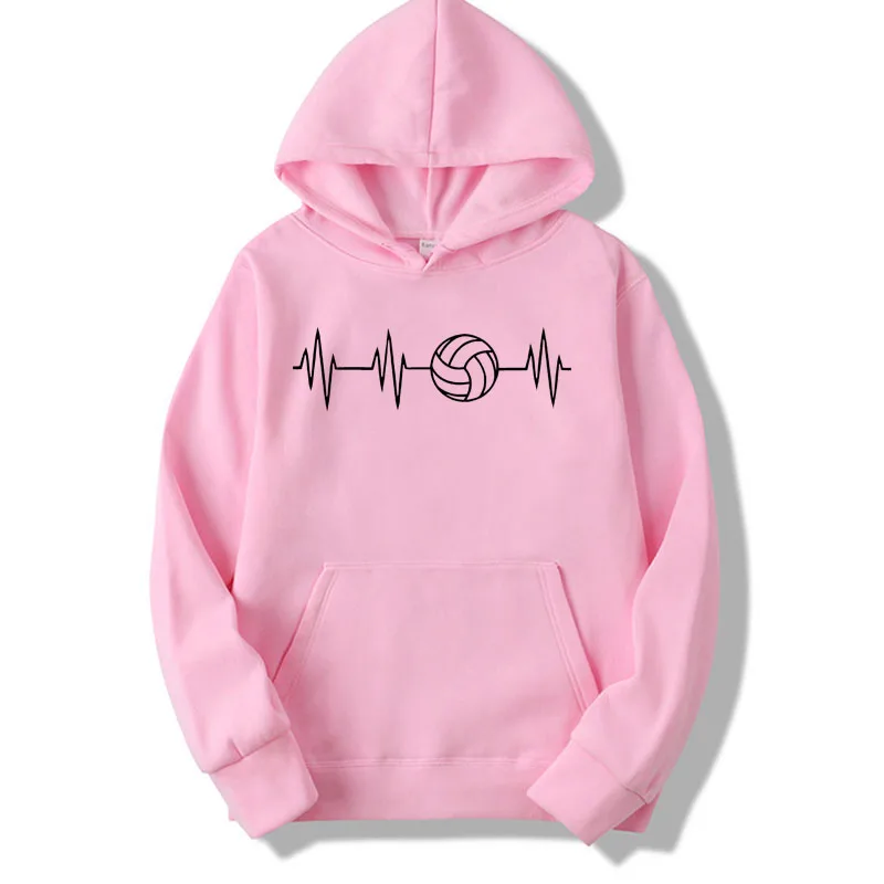 แฟชั่น Heartbeat Of วอลเลย์บอลเสื้อผ้าเสื้อกันหนาว Sweatshirt Hoodies ฤดูใบไม้ร่วงฤดูหนาวสะโพก Hop Hooded