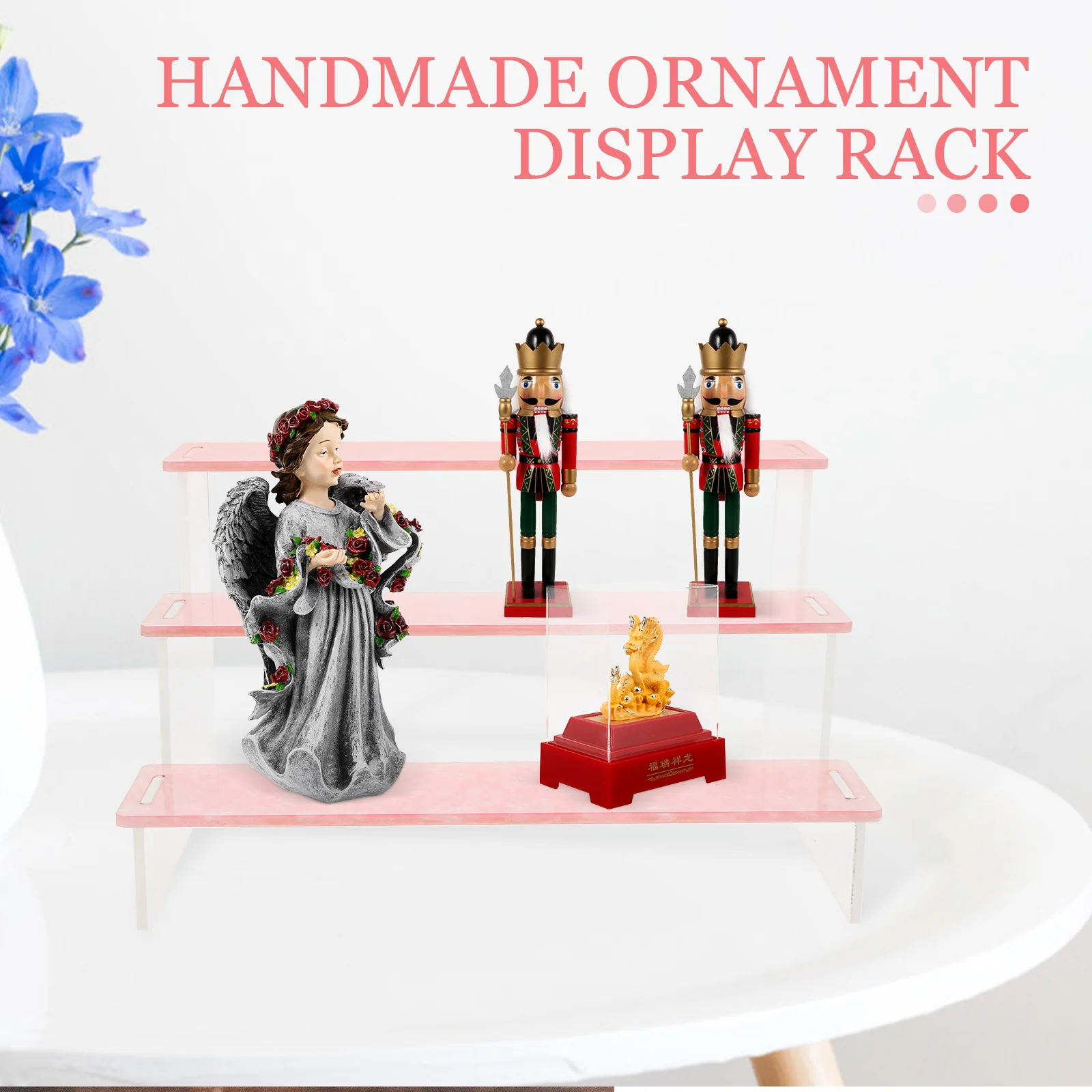 

2 Pcs Acrylic Storage Rack Clear Display Shelf Handicrafts Jewelry Multi Layer Tiered Stand Figurine Bracelet Necklace Model