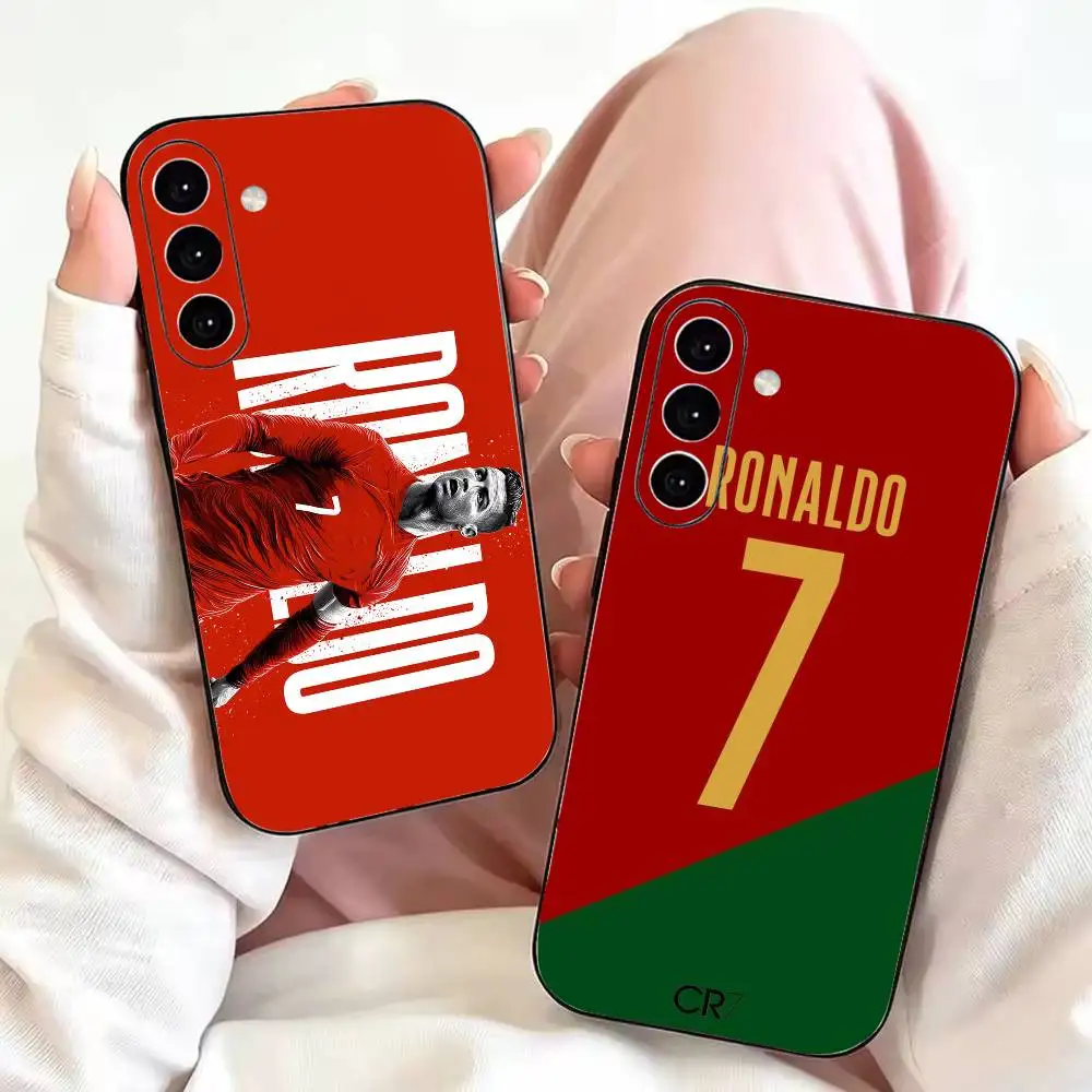 Famous football players C-CR7 Phone Case For Samsung Galaxy A73,A72,A71,A70,A53,A52,A51,Soft Silicone Black Cover