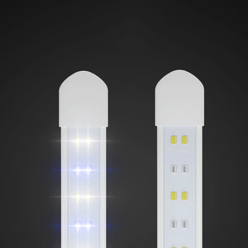 

Aquarium Lighting Lamp Led Fish Tank Light Double Row Bracket Eu Plug White Easy Install Thick Glass Tanks Water Plants Aquatic