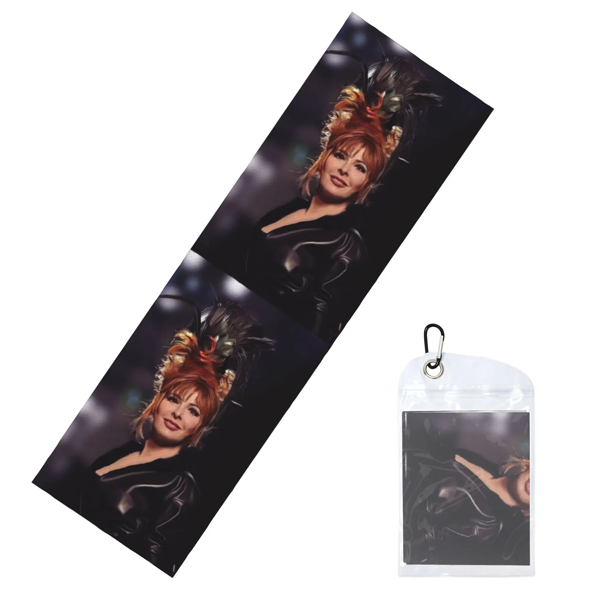 Pretty Mylene Farmer Cold Exercise Towel Face Towel Quick Dry French Singer Yoga Breathable Cold Towel