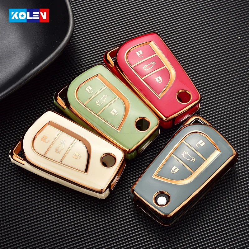 TPU Car Remote Key Cover Case Shell For Toyota Auris Corolla Reiz Avensis Verso Yaris Aygo Rav4 Scion TC IM Hilux Revo Innova