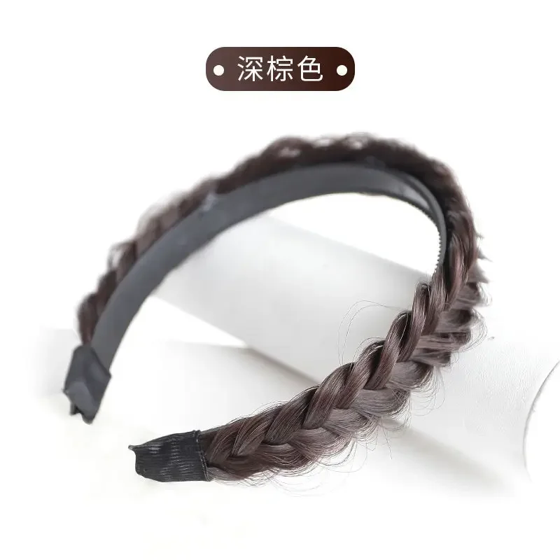 Fashion Twist Braid Wig Headband Women Handmade Fishbone Braid Hairband Braided Headwear Hair Accessoires for Girls