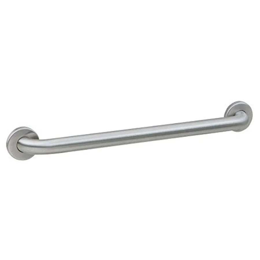 

B-5806x48 Concealed Mounting Grab Bar with Snap Flange Satin Stainless Steel Bathroom Safety Grip for Wet Areas Anti-Slip Suppo