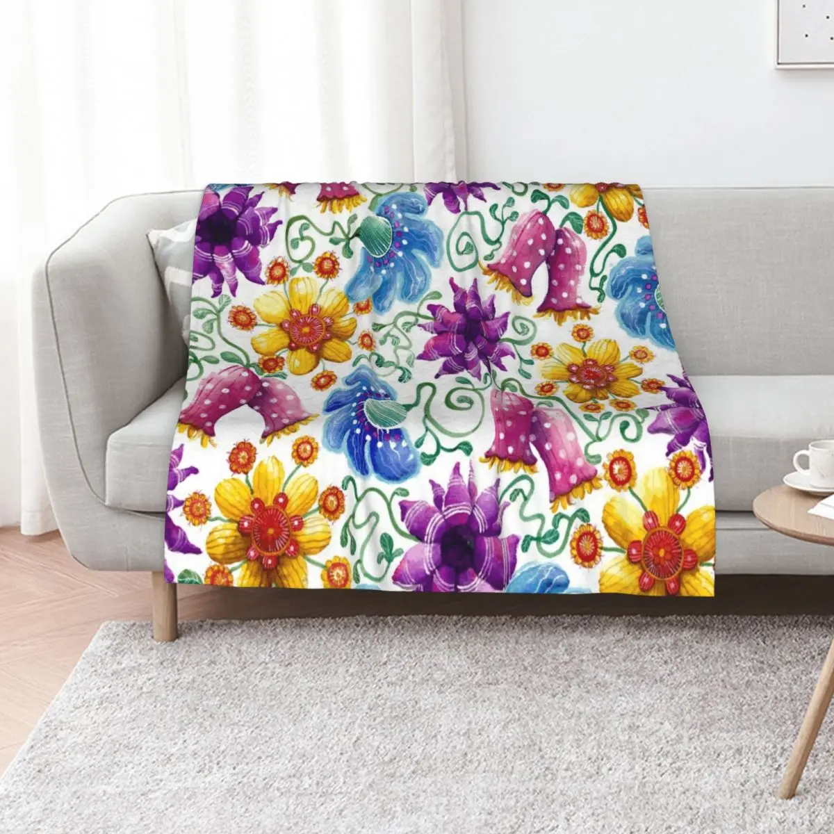 

Summer Flowers Throw Blanket Baby Blankets For Bed Giant Sofa Bed Blankets