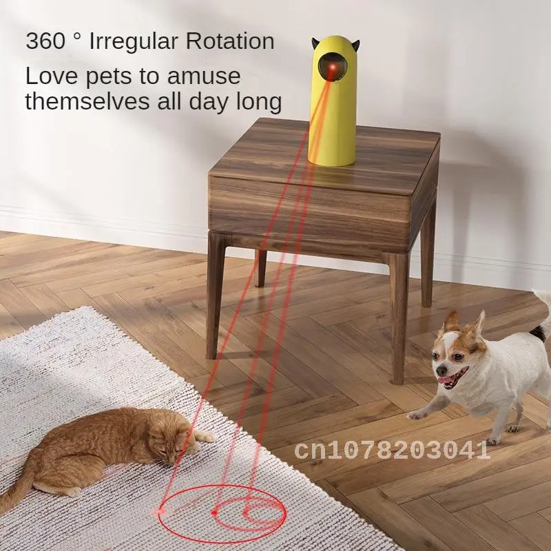 Electric laser toy cat pet toy infrared intelligent 360 ° rotation self entertainment cat dog toy USB plug-in power supply