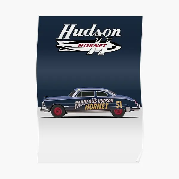 Hudson Hornet Illustration  Poster Modern Painting Print Art Decoration Decor Home Mural Wall Picture Room Funny No Frame