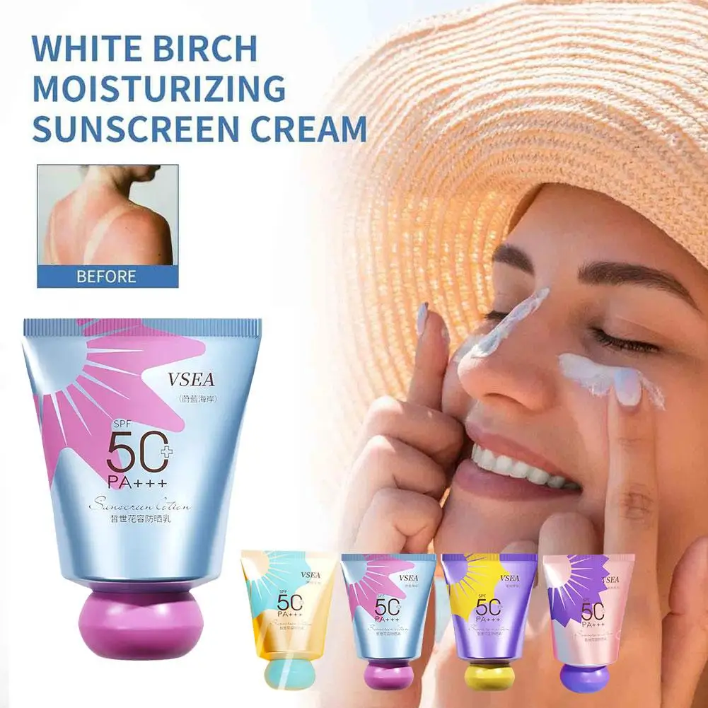 Crema Solar refrescante, crema blanqueadora hidratante, control de aceite, bloqueador solar, blanqueamiento Facial, cuidado de la piel, fps 50 PA +++, 30ML