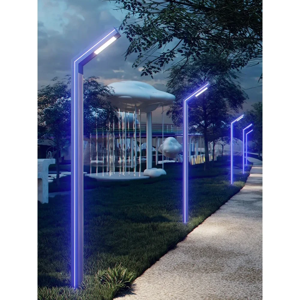 Customized garden lights led street light outdoor waterproof aluminum profile landscape  7 ligh 3/3.5/4 meters communit