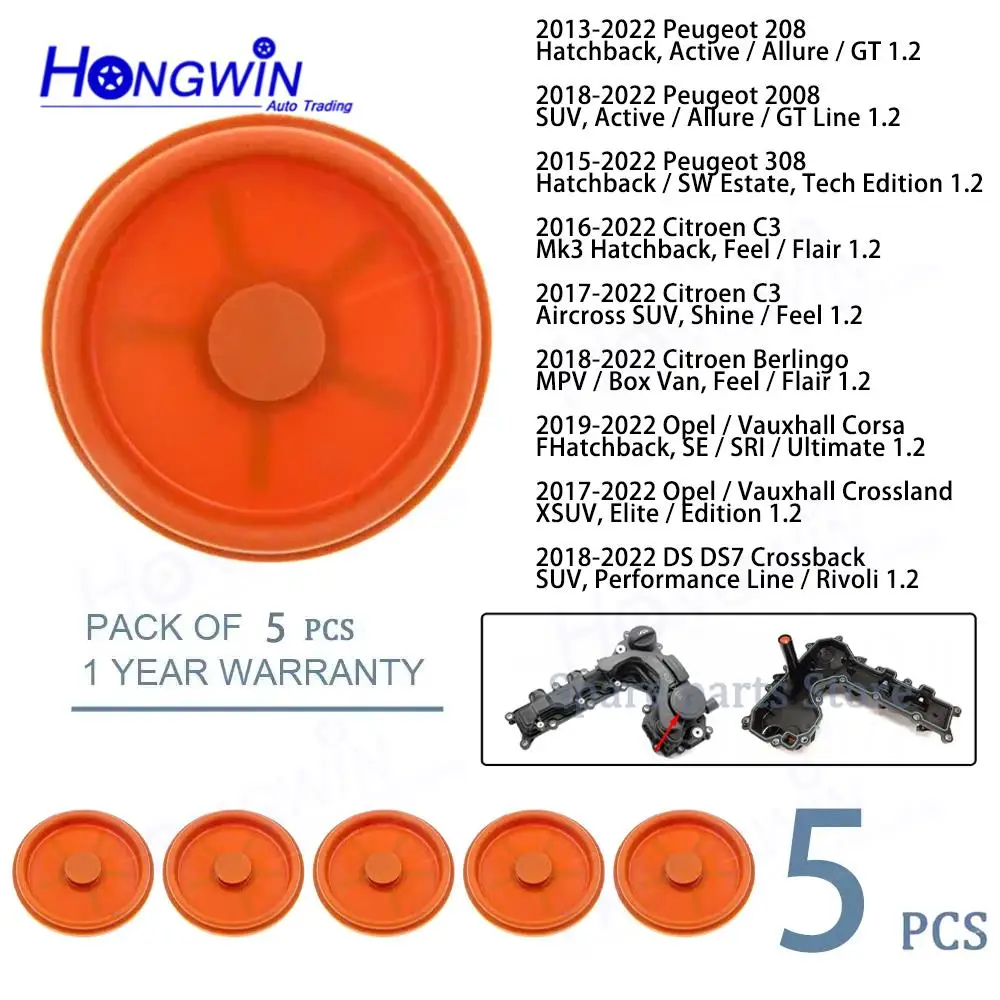 9811687980 Engine Valve Cover Membrane For Peugeot 208 2008 308 Citroen C3 Berlingo Opel Vauxhall Corsa Crossland DS DS7 1.2