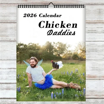 2026 مضحك الدجاج الأب جدار التقويم A4 حجم الإبداعية الفكاهة ...