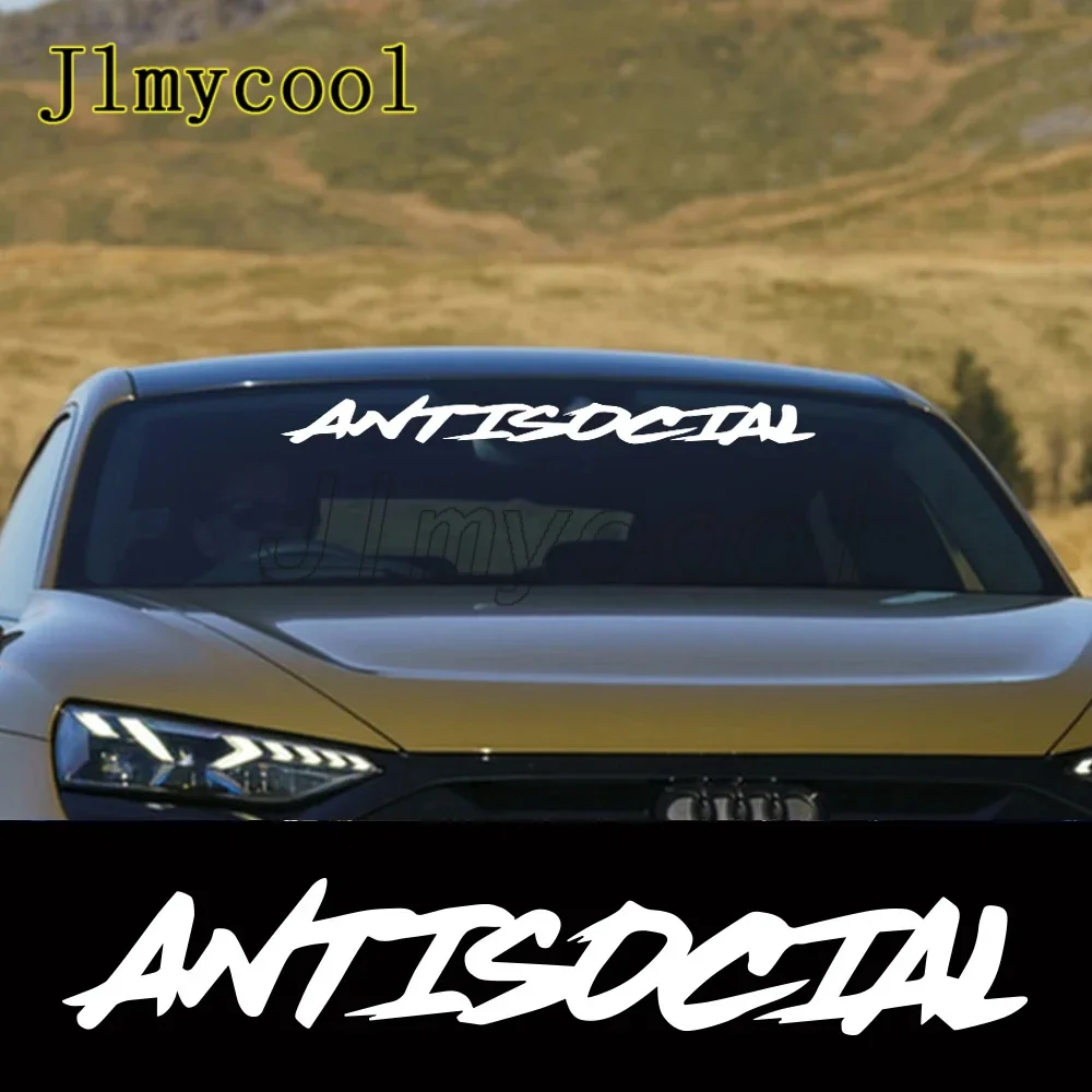 

Antisocial Creative Styling Various Sizes Car Windshield Sticker Motorcycle Window Vinyl Decor Decal Auto Tuning Accessories