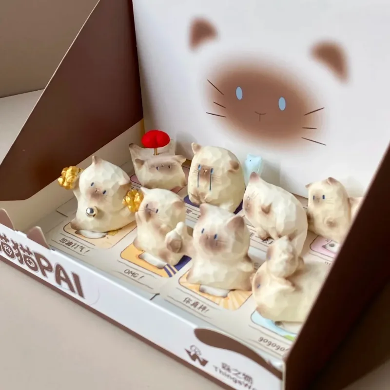 

Cat PAI Emotions слепая коробка Kawaii игрушки для кошек мини-фигурки аниме украшения модели кукол украшение для рабочего стола загадочная коробка подарок на день рождения