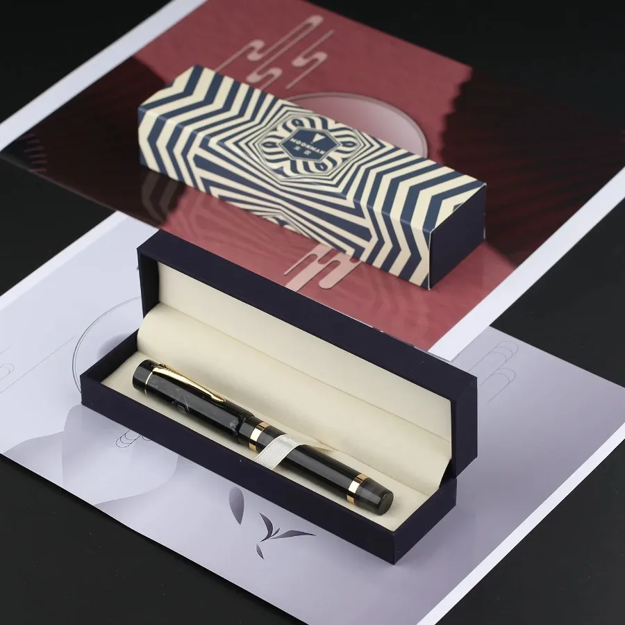 

Ручка-фонтан MAJOHN M700 из смолы, импортная из Германии, с пером BOCK №6, тонкое перо 0,5 мм, золотой клипс, с конвертером, красивая ручка для письма