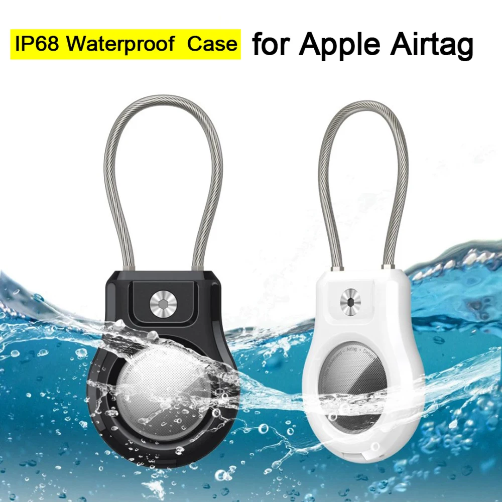 For Apple Airtag Case Waterproof Air Tag Protective Cover for Keychain Key Ring Luggage tag Pet GPS Tracker AirTag Secure Holder