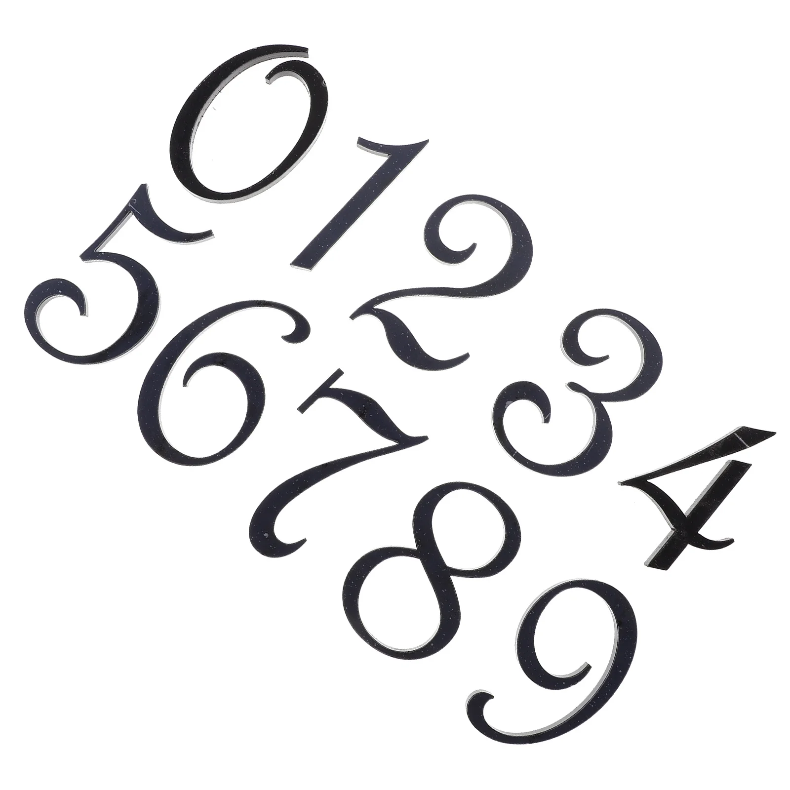 

10pcs Numbers Acrylic Stick On Address Signs For Wood Doors Walls Mailbox Street Hotel Room Exterior Self Adhesive