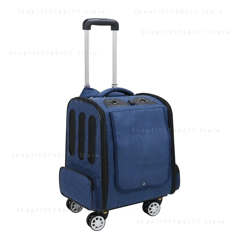 Multifunctional Rolling Pet Carrier Trolley Cat Dog Backpack for Travel Portable Rolling Luggage for Small Pets Hot Sell
