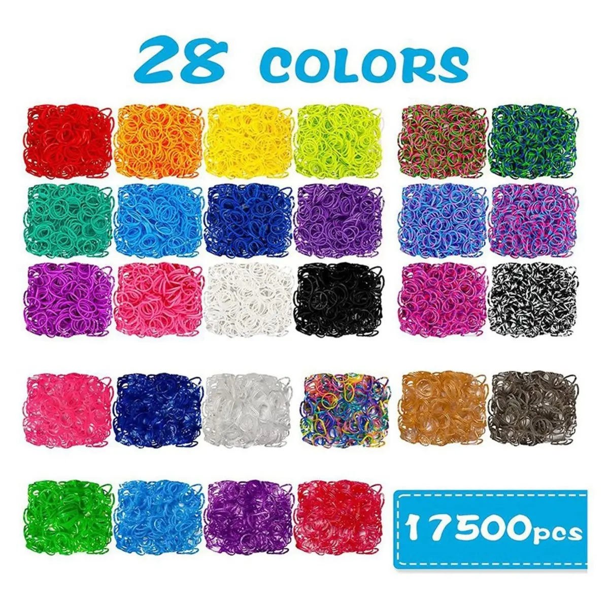 

17500+ Rubber Band Bracelet Kit with 3 Layer Transparent Container, Bracelet Kit Making Refill Kit Gifts for Daughter