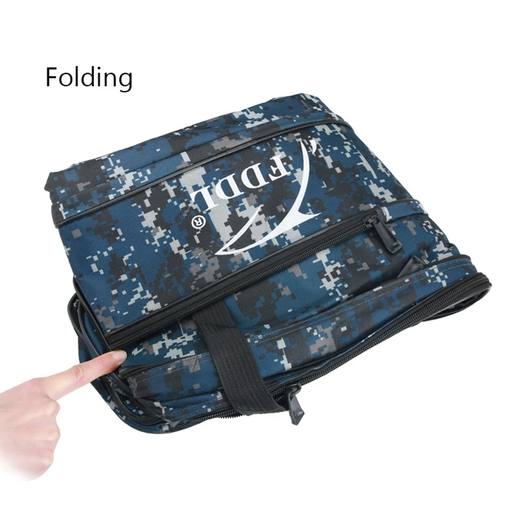 

Canvas Foldable Fishing Rod Case Double-layer Fishing Rod Carrier Fishing Pole Reel Tools Travel Case Outdoor Fishing Tackle