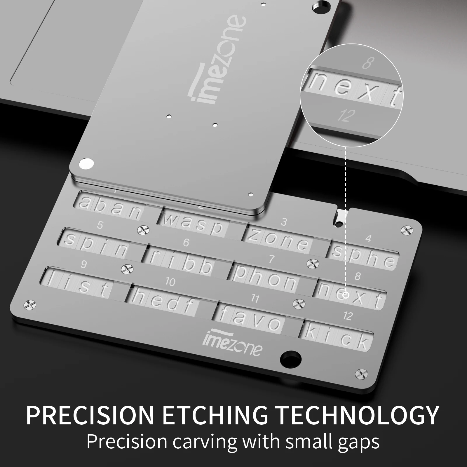 عبارة بذور تذكارية احتياطية معدنية - مجموعة تخزين عبارة استرداد المحفظة المشفرة من الفولاذ المقاوم للصدأ، محفظة باردة احتياطية Mnemonic Pro