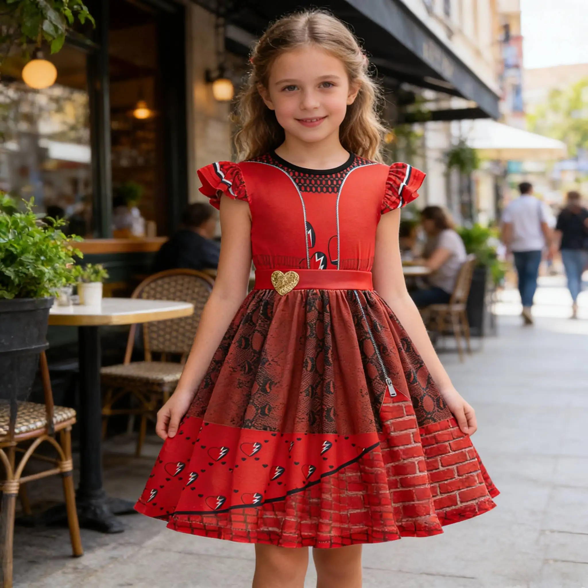 Weihnachtskleid für Mädchen, Neujahrskleidung, Partykleid für Kinder, Mini-Partykleid, ausgefallenes Weihnachtskostüm für Kinder, Prinzessinnenkleid