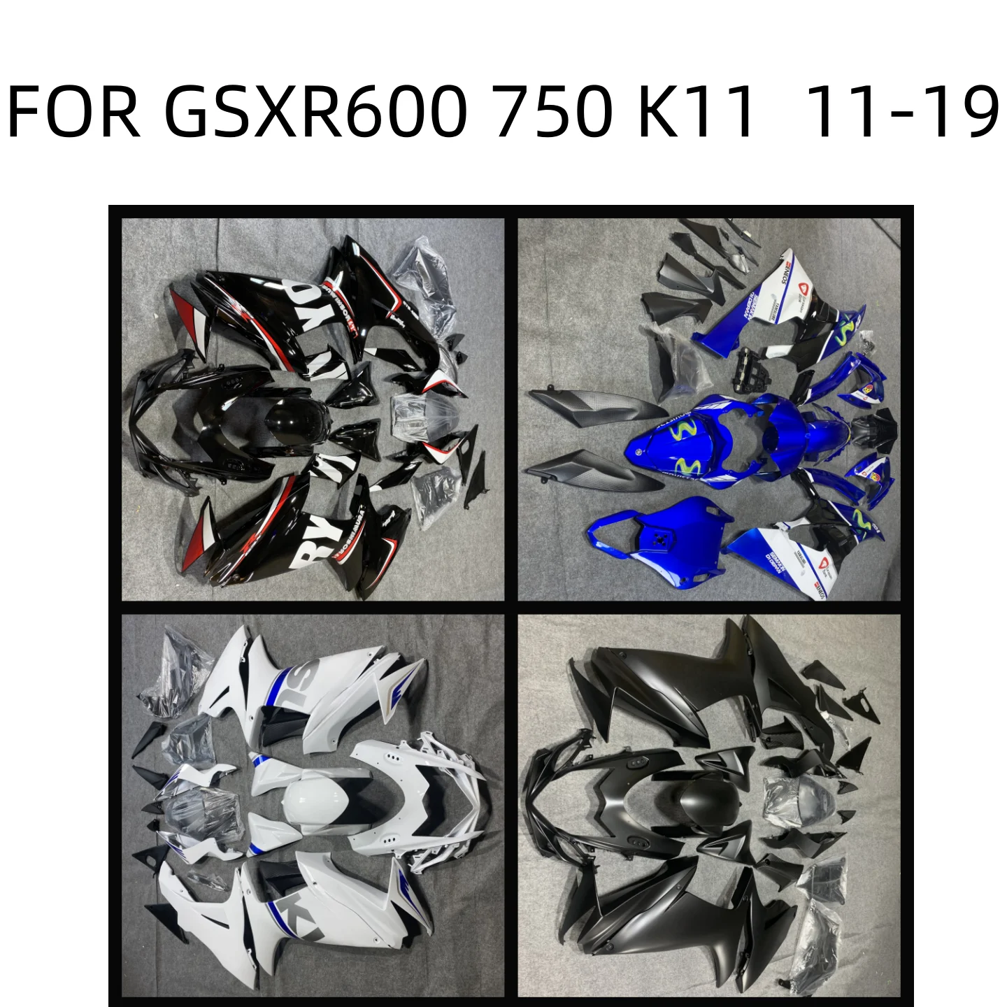 Motorcycle Fairing for GSXR600 750 GSX R 600 750 11 12 13 14 15 16 17 18 19 GSX-R750 2011 - 2019 K11 motorcycle Fairings