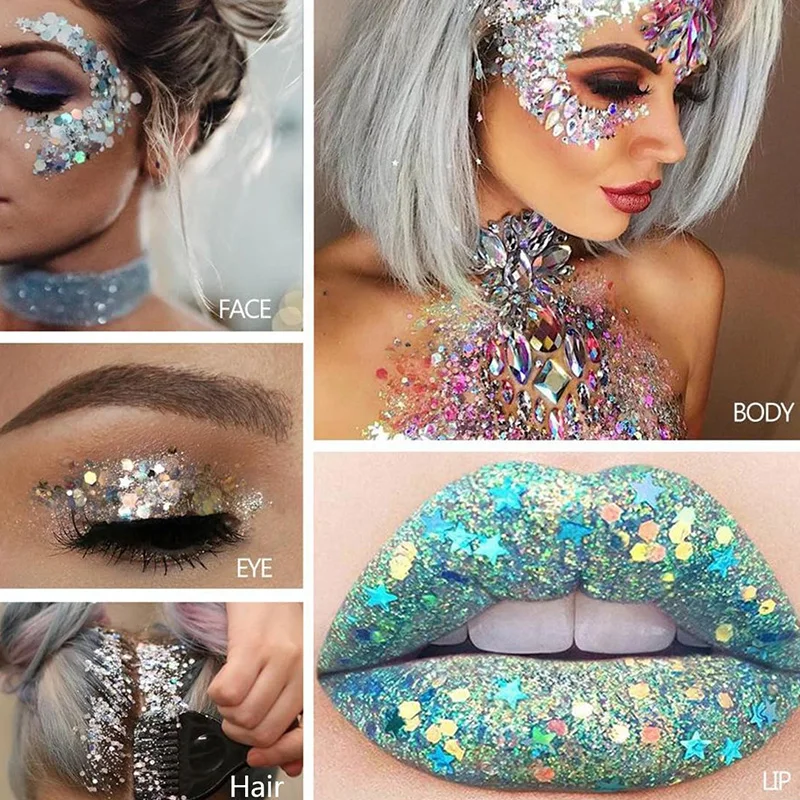 Blacklight uv brilho no escuro paleta de sombra fluorescente palco clubbing neon maquiagem paleta 10 cores pigmento luminoso sombra de olho