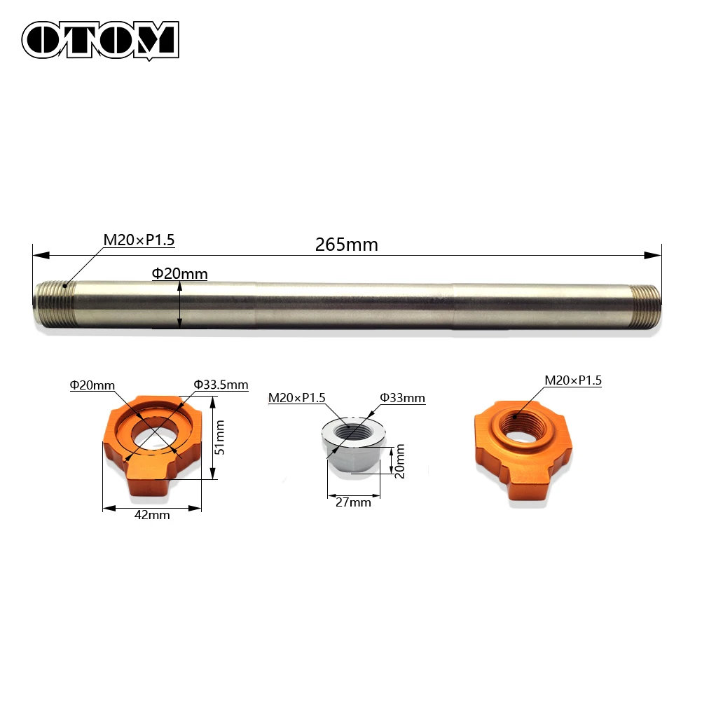 OTOM M20xP1.5 Motorcycle Rear Axle Wheel Axle Hub Block Nut For KTM EXC EXCF SX SXF XC XCF HUSQVARNA FC FE TC TE 125 250 350 450