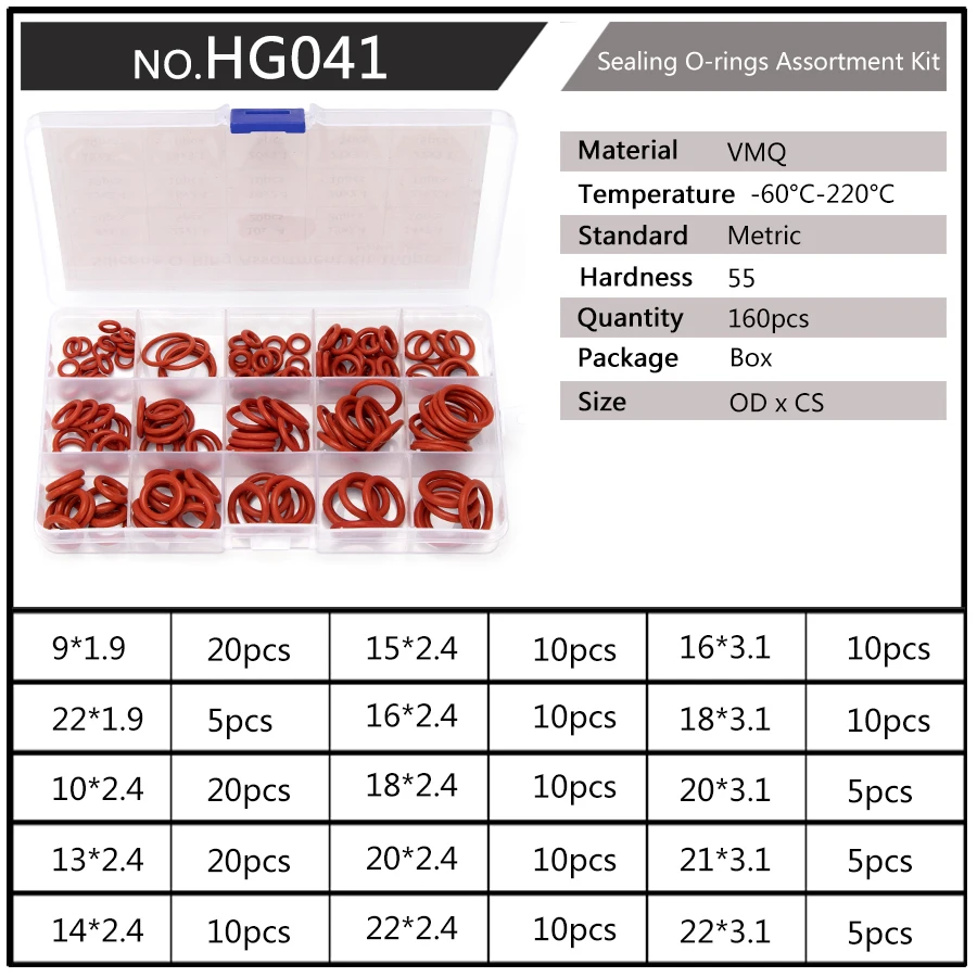 150 pz PCP Paintball VMQ O-ring in Silicone sigillante ad alta pressione rosso OD 6-30mm CS 1.5mm 1.9mm 2.4mm 3.1mm guarnizioni sostituzioni