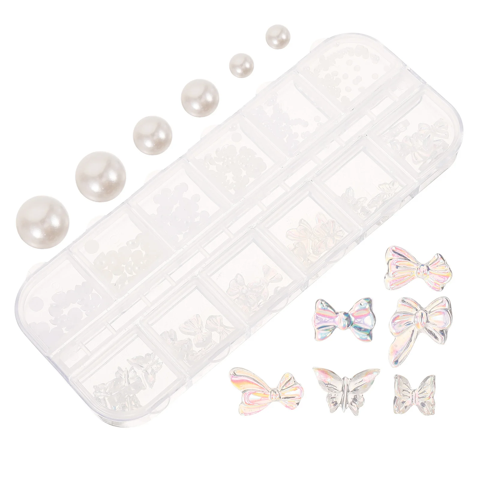 Nail Art Jewels Charms Assortiment DIY Crafting Accessoires voor nagels Art Vlinder Strikken Parels Nagelbedels Bulk