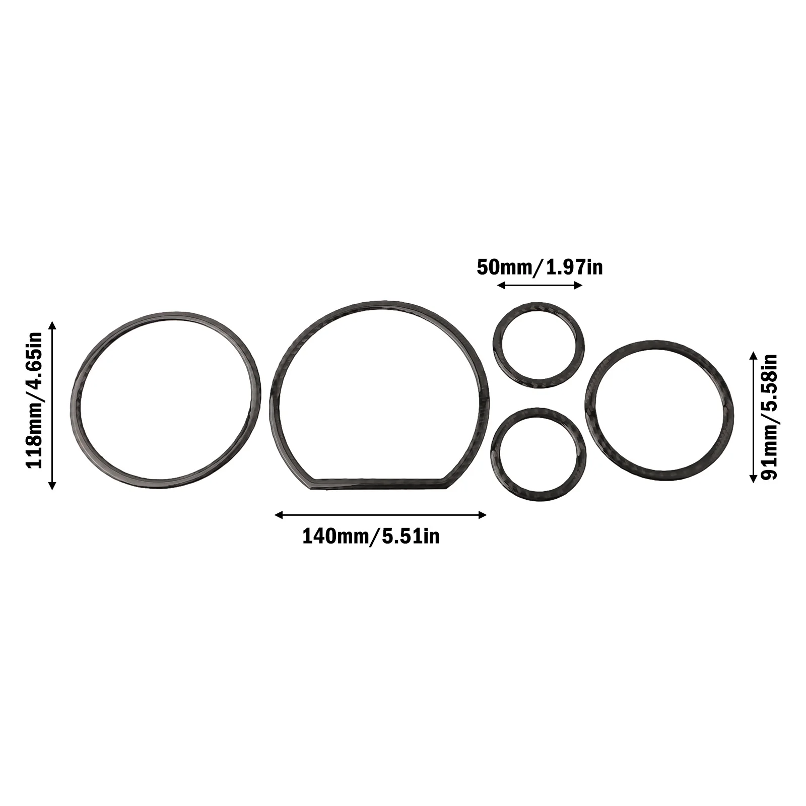 For Interior Speedometer Decorative Trim Panel with Carbon Fiber for Toyota For Tundra 2007-2013 and 2008-2015