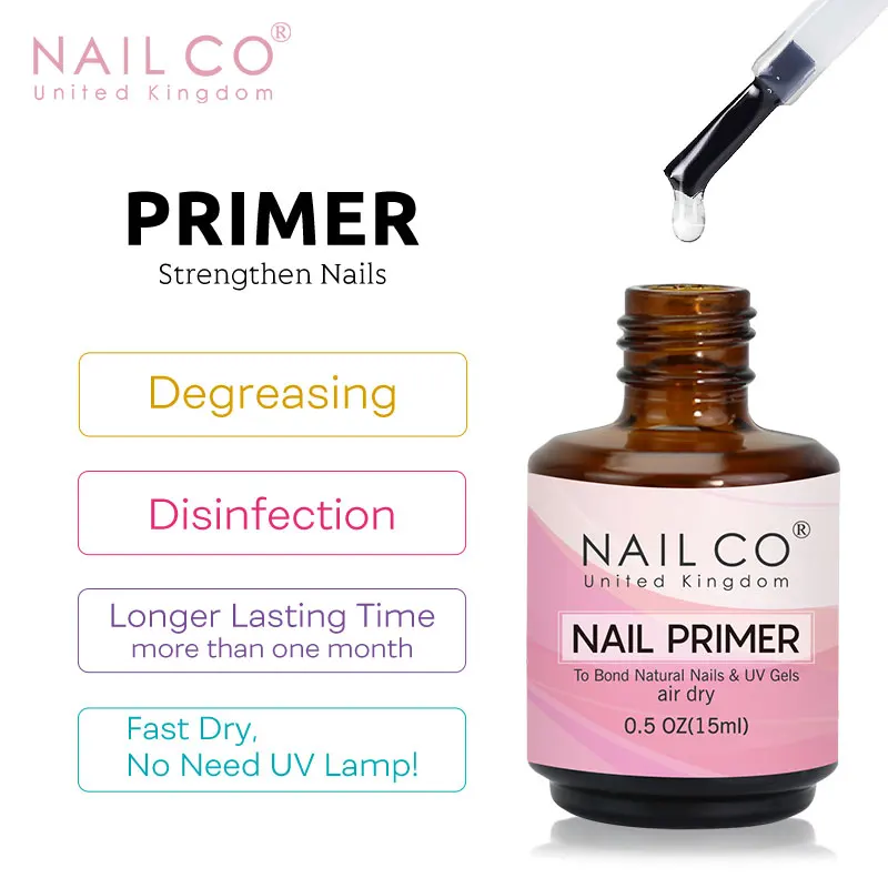 NAILCO Nail-Primer Prep Dehydrator Gel Nail Polish Fast Air Dry  Nail Art Acrylic No-acid Tips Manicure Primer Soak Off Gel New