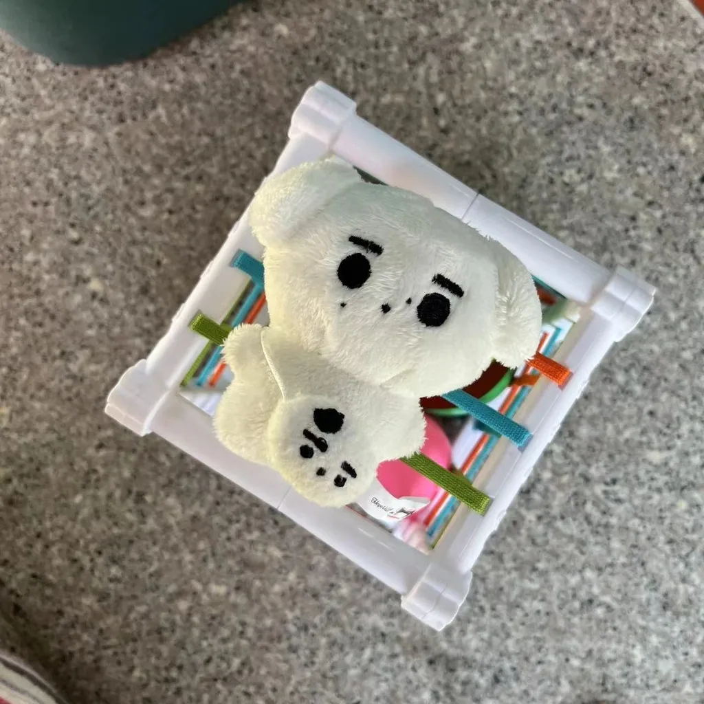 Kpop Idol SUNGHOON Plush Doll Stuffed  White Dog with Bag