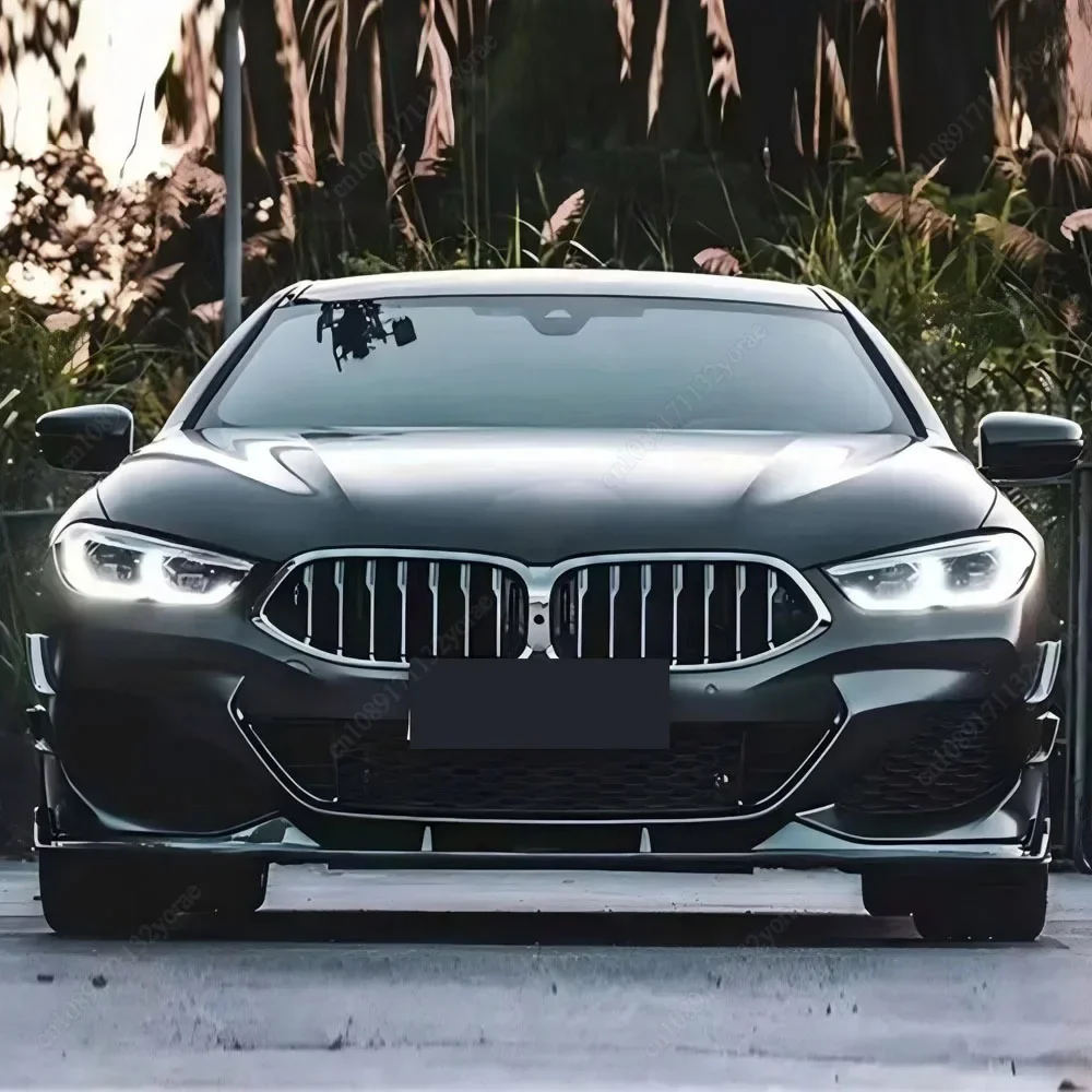 For BMW 8 Series G14 G15 G16 840i 840d M850i M-Sport 2018-2024 Car Front Bumper Lip Splitter Spoiler Gloss Black Bodykits Tuning