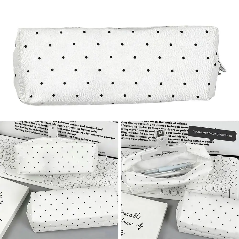 High Quality Canvas Pen Bag Large Capacity Multifunctional Stationery Bag Pencil Case for Students