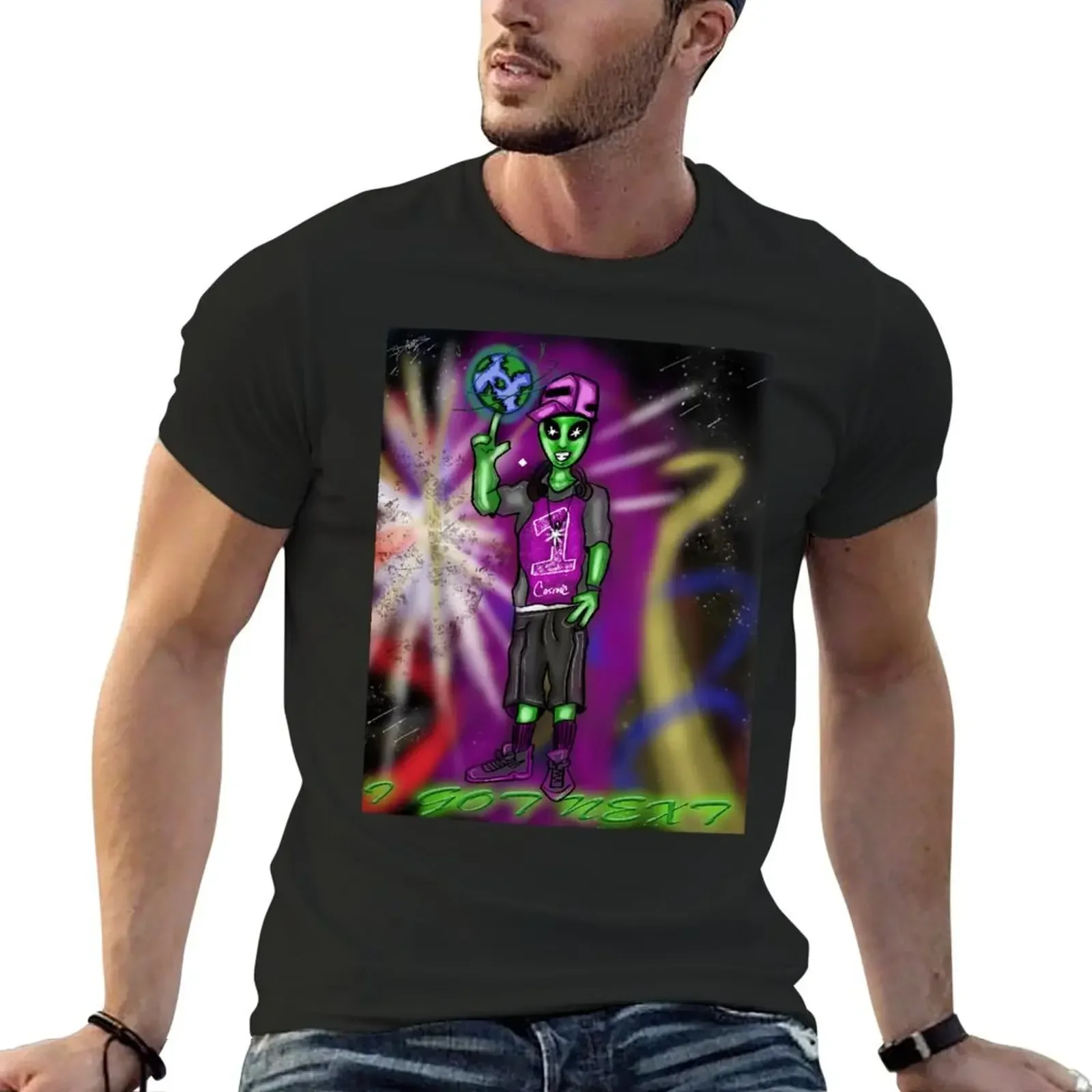 Cosmic Alien- I got Next by Justin Dawes T-Shirt hippie clothes new edition big and tall t shirts for men