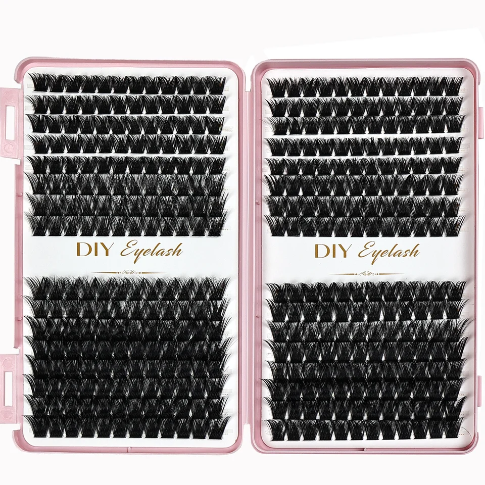 Pestañas Individuales 10-14mm 384pzs Rizos de Pestañas Aspecto Natural Bandeja Mixta DIY Extensión de Pestañas Volumen Rizos de Pestañas 6