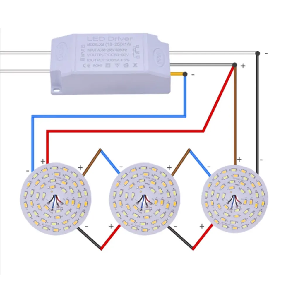 LED Bead Ceiling Lamp Renovation Lamp Board Circular Dual Color Dimming Bulb 3W 5W 7W 9W 12W 18W 24W Down Lamp SMD Light Source