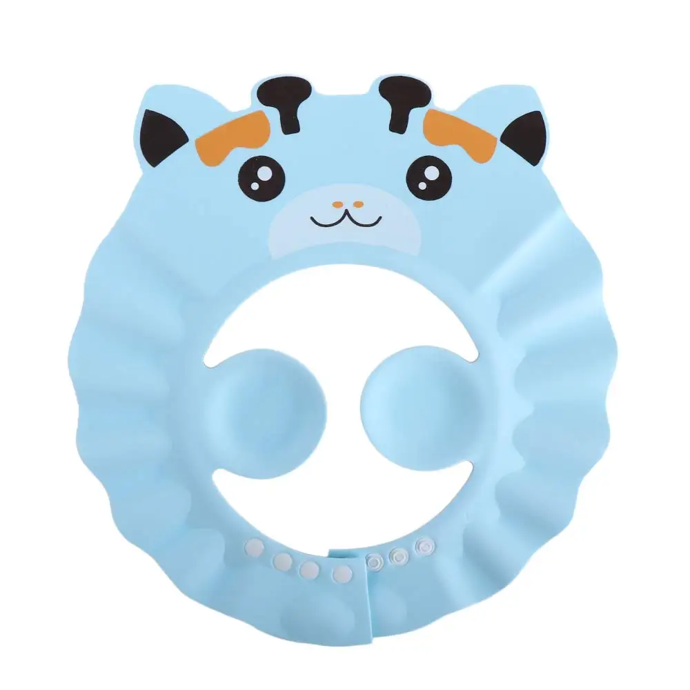 

Durable Safe Toddler Ear Protection Cartoon Hair Wash Hat Waterproof Baby Bath Hat Head Cover Shampoo Cap Bath Visor Hat