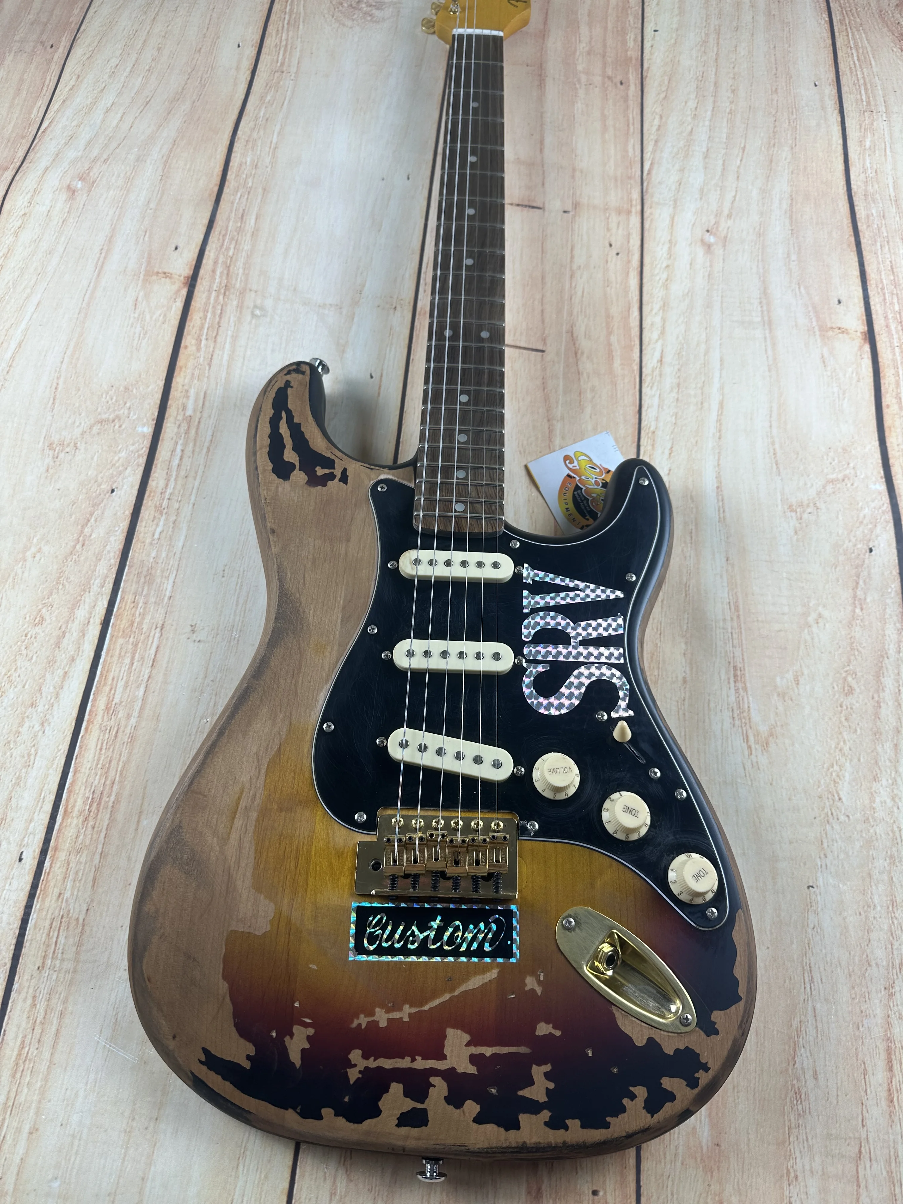 

Made old electric guitar, imported alder body, gold accessories, handwritten signature, in stock, lightning free shipping