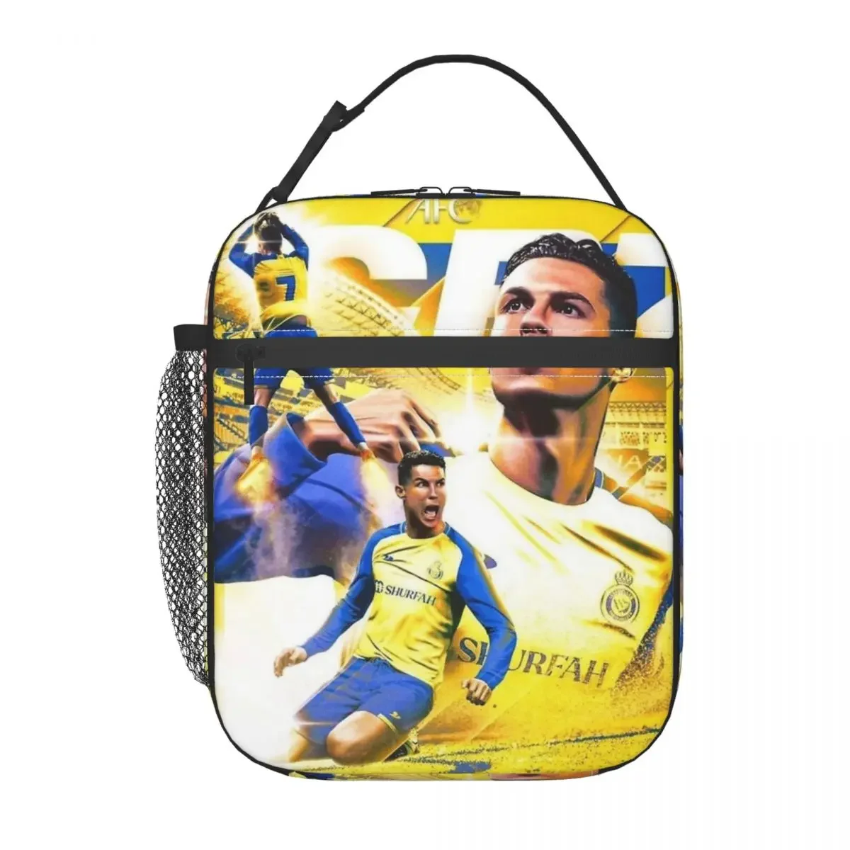 Cristiano Ronaldo Football CR7 Insulated Lunch Bag Food Container Bags Reusable Cooler Thermal Lunch Boxes For Work